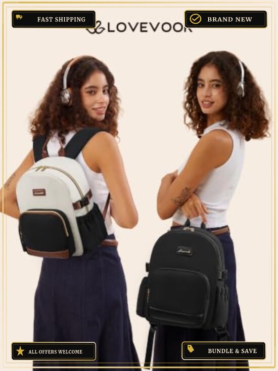 Mini Backpack Purse with Giant Tumbler Holder, Water-Resistant Polyester, main image 5